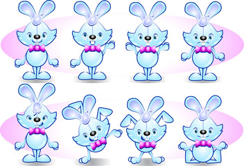 bunny (set of different poses)