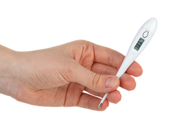 Hand hold electronic thermometer