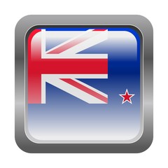 metallic button in colors of New Zealand
