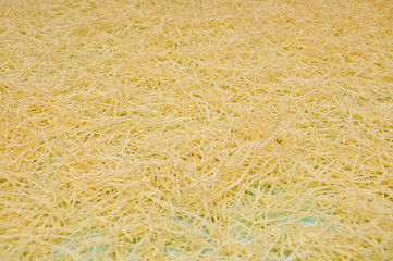 Vermicelli pasta drying side view