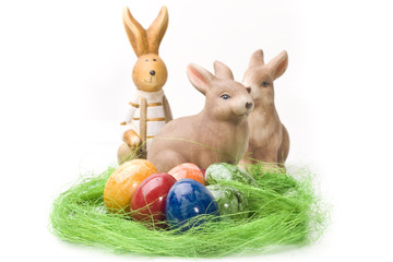 Osterhase und zwei Hasen wd563