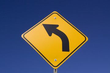Left turn sign