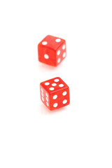 Pair of dices on white background