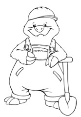 Maulwurf, Bauarbeiter, Gärtner, graben, buddeln