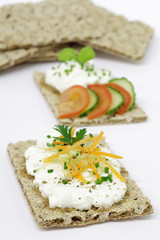 Knäckebrot mit Quark