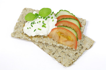 Knäckebrot mit Quark