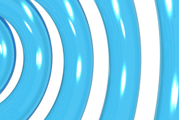 3d render glass curves