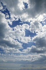 Obraz premium Blue sky view from aircraft airplane