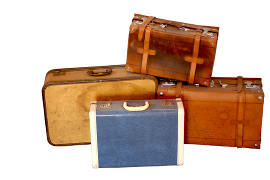 Well-traveled Vintage Suitcase.