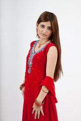 Lovely woman in traditional Indian dress