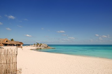 Fototapeta na wymiar Karaiby Meksyk Tulum, turkus, tropikalnych plaży