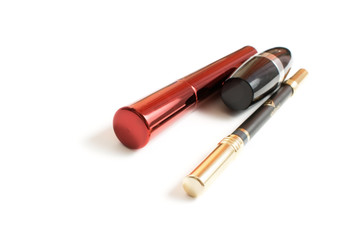 Mascara and lipstick