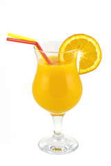 A glass of fresh orange juice ( & clipping path )