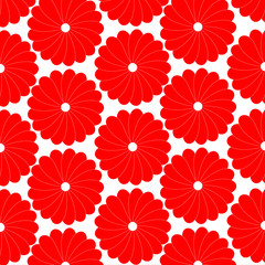 Obraz premium Floral pattern fresh white and red vector background