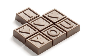 I love You in chocolate
