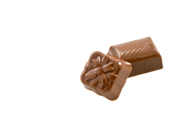 Chocolate sweets with copy space