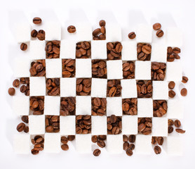 coffee beans and sugar