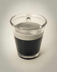 Espresso, schwarzweiß