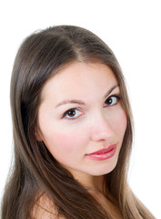 Fototapeta premium beauty close-up portrait young woman face