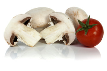 Button or champignon mushroom