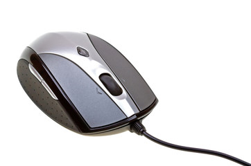 Close-up computer mouse isolated on white