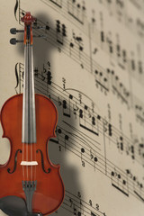 Violin and music  notes