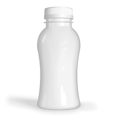 VECTOR clean blank white plastic bottle