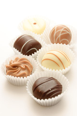 different chocolates
