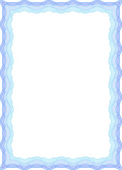 Blank of guilloche certificate