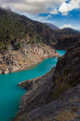 Touquise River in the Andalusias RockLandscape like a Canyon