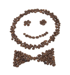 Smiling coffee beans