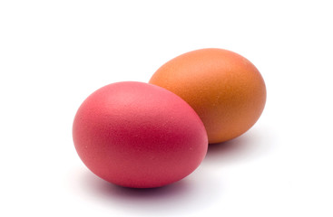 easter eggs isolated on white