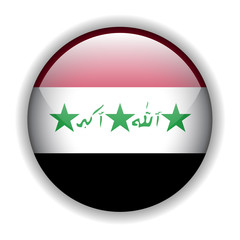 Iraq flag button, vector