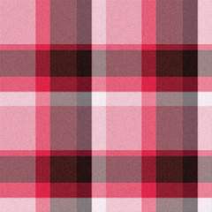 Realistic red seamless tartan or plaid  texture with visible thr