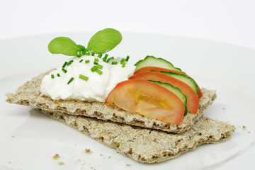 Knäckebrot mit Quark