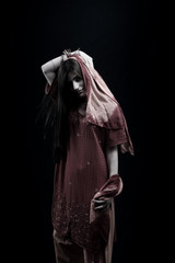 Lovely women with red scarf