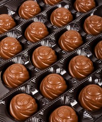 Chocolate in a box - a sweet background