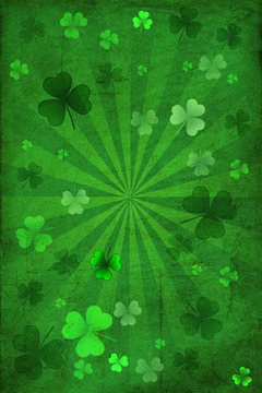 St Patrick Day Clover Background