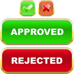 Approved and rejected icons.
