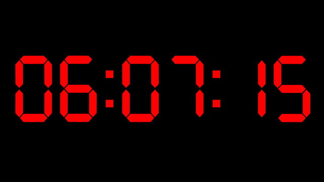 Countdown clock red led