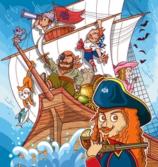 Papier Peint photo autocollant Pirates navire pirate! !!