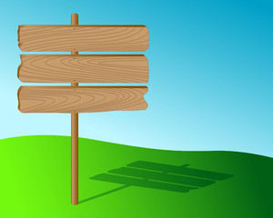 Wooden desirable sign. Vector.