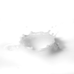 Milk splash isolated on white