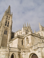 Fototapeta na wymiar Catedral de Burgos, joya del arte gótico, España