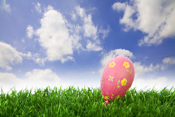 easter egg on green grass