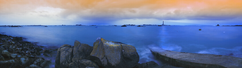 Panoramical shot on a stormy day