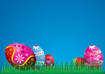 colorful Easter eggs illustration
