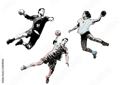 Handball Trio Wall Mural Wallpaper Murals Wallsheaven Martin Cintula