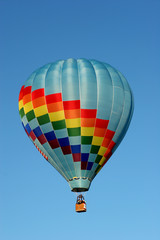 Hot air balloon flying up