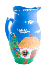 Ukrainian traditional pottery ceramics with text 